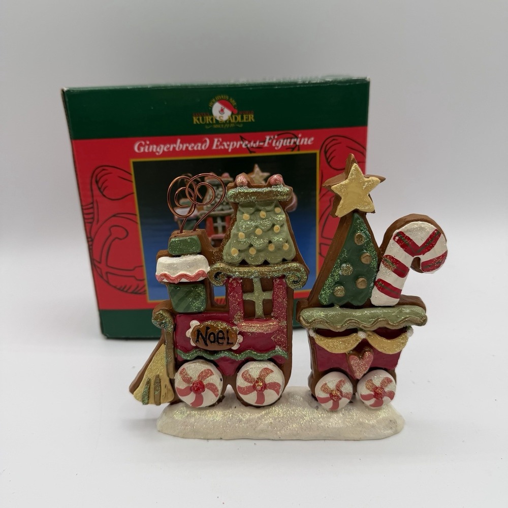 Vintage Kurt S Adler Gingerbread Express Figurine Train 4.5" Christmas Junction